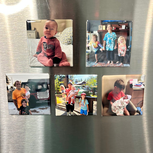 2”x2” custom photo magnets - 5 pack